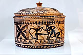 The Archeological Museum of Sitia. Clay pyxis. 